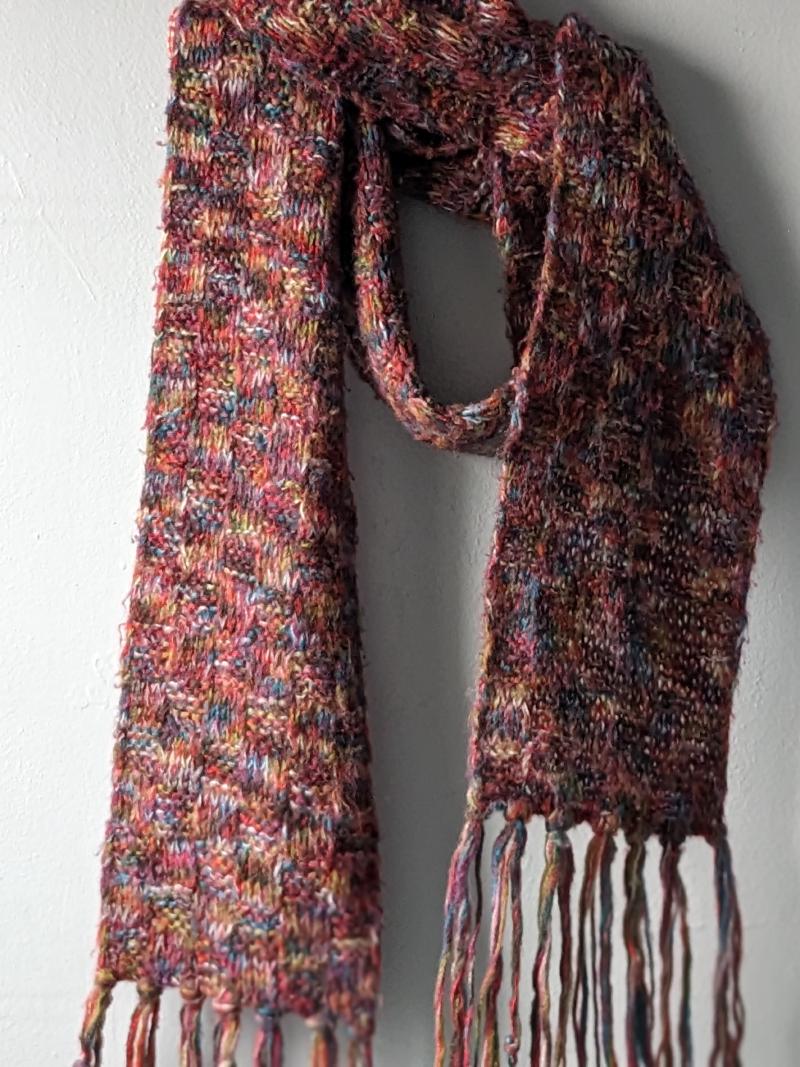 Rainbow scarf before