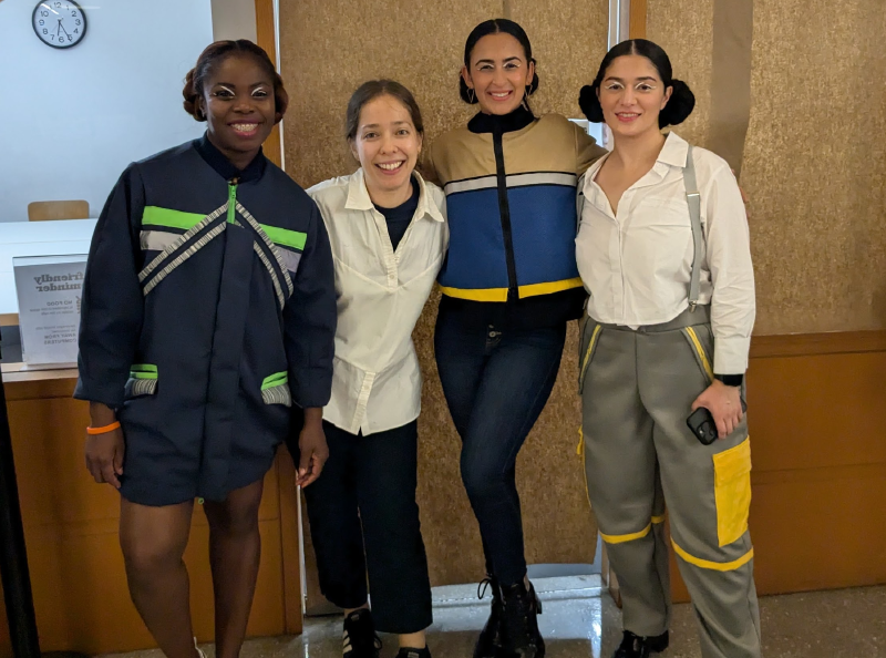 Candid with my models right before the runway show