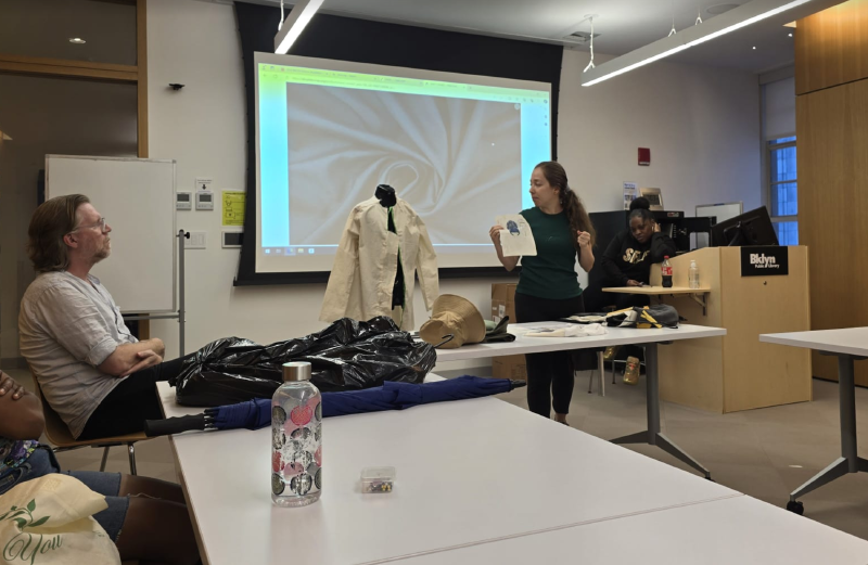 BKLYN Fashion Academy 2024: In the classroom. I'm presenting my looks.